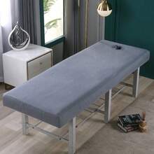 1pc Beauty Bed, Massage Bed, Massage Bed Cover, Bed Cover With Holes, Waterproof And Oil-Resistant Stretch Cover, Full-Contour Elastic Protective Cover, Solid Color Bed Cover For Massage And Physiotherapy, Beauty Salon Protective Cover With Holes, - Multicolor - View 15