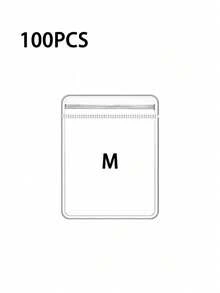 SHEIN 100 个 PVC 透明可重复密封珠宝袋，带拉链，抗氧化，防止失去光泽，用于存放耳环、项链、珠宝、小礼品、配饰派对礼品袋，透明拉链袋防氧化珠宝包装袋（珠宝）收纳盒 - 無色 - 查看 15