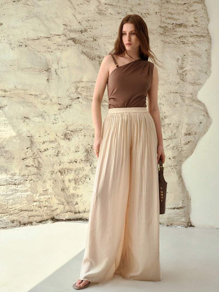 WOMEN'S NEW PLEATED WIDE LEG PANTS, VERSATILE & ELEGANT OFFICE WEAR, SPRING/SUMMER