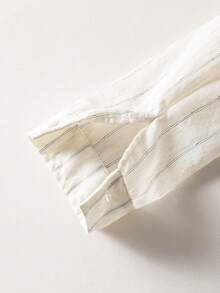 SHEIN Genkimix Kids Áo sơ mi dài tay thêu họa tiết mới năm 2025 dành cho bé gái, kiểu dáng thường ngày cho mùa thu. - trắng - Xem 3