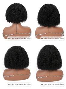 ALL READY WIG 预漂白、预拔毛、预剪蕾丝，250%密度，6x5英寸，即戴即用，无需胶水，定制卷曲波波头假发，100%真人发，9 AM HAIR - SNatural - 查看 12