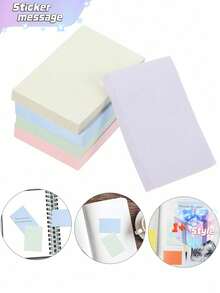 5pcs Colorful Rectangular Solid Sticky Notes - Multicolor - View 6