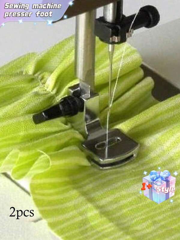 2 Pieces Pleating Presser Feet Sewing Machine Presser Feet For Sewing Pleating, Suitable For Most Home Low Shank Sewing Machines, Sewing Machine Parts And Accessories