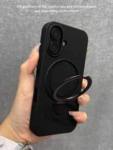 1 chiếc ốp lưng silicon lỏng cao cấp mờ có vòng giữ điện thoại vô hình cho iPhone 17 Pro Max 16 15 14 13 12 11 Pro Plus Max, hỗ trợ sạc không dây. - màu đen - Xem 4