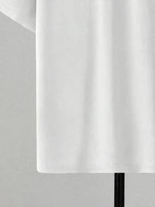 SHEIN Set de 2 sudaderas con cuello redondo con estampado de letras minimalista casual para adolescentes, adecuado para verano, deportes, correr, actividades al aire libre - Blanco - Ver 7