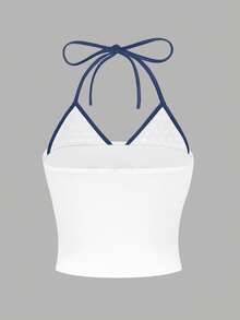 Áo hai dây cổ yếm dáng casual in hình cờ Mỹ dành cho nữ - Nhiều màu - Xem 2