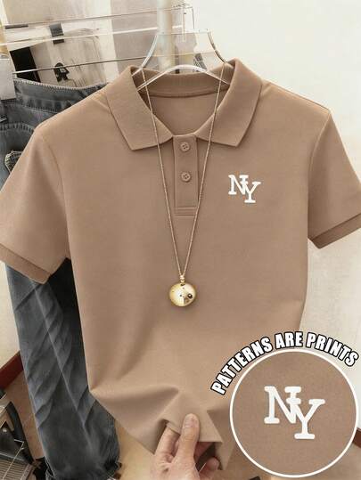 Resyla Kemeja Polo Wanita dengan Cetakan Logo New York NY