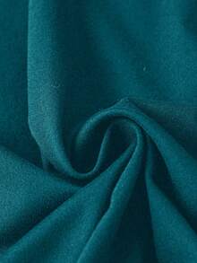 SHEIN CURVE+ Plus Size Casual Minimalist V-Neck Loose Knit Dress - Blue - View 5