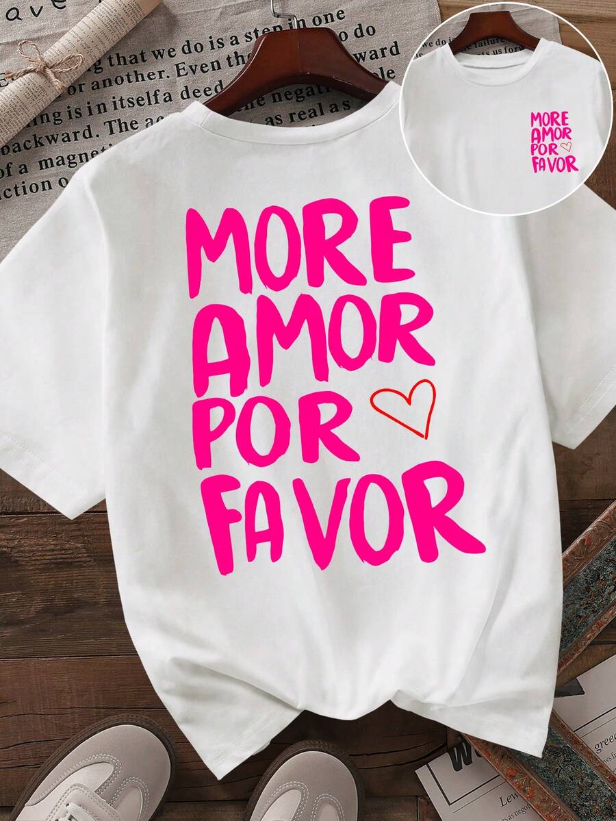 DrmWander 女士T恤，休闲街头风印花短袖T恤，可爱夏季上衣，可爱衬衫，妈妈衬衫，个性化上衣，印花T恤，个性化T恤，女士度假套装，海滩套装，女士夏季套装，女士夏季T恤，女士夏季上衣，女士沙滩套装，女士夏季T恤 - 白色 - 查看 1