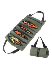 1pc Heavy-Duty Roll-Up Tool Bag - Oxford Fabric Organizer, Suitable For Mechanics, Electricians, Carpenters, Etc. -, Portable, Stylish Industrial Gear With Multiple Compartments, Tool Storage Organizer - Multicolor - View 8