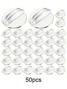 SHEIN 5/20/50 件名片夹桌面座位卡支架半透明卡片道具透明纸微型底座塑料游戏支架用于游戏婚礼派对价格标签菜单标签照片备忘录情人节、情人节婚礼、生日 - 白色 - 查看 9