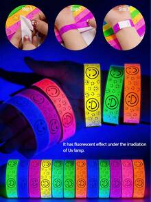 100 chiếc vòng đeo tay neon chống nước, chất liệu giấy, nhẹ, thích hợp cho các sự kiện, tiệc tùng, câu lạc bộ, công viên, buổi hòa nhạc, lễ hội. - Nhiều màu - Xem 9