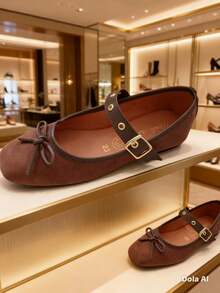 Balerina de dama con moño - cafe - Ver 3