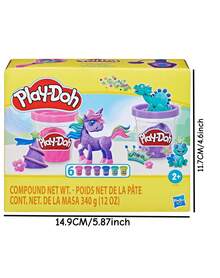 Hasbro Set Tanah Liat Model Isi 6 Buah, Warna Unicorn & Pelangi, Kaleng Kecil 2oz untuk Permainan Kreatif Anak-Anak, Keseruan Sensori dengan Adonan Lembut, Hadiah Luar Biasa untuk Anak Perempuan, Suvenir Pesta Ulang Tahun, Camilan di Kelas, Usia 2+ Tahun - MultiWarna - View 2