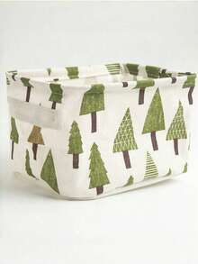 1pc Christmas Mini Lingerie Storage Box, Linen Storage Box, Desktop Organizer, Cosmetic Storage Basket, Lingerie Storage Basket, Autumn/Winter Fabric Storage Box, Highly Functional, Suitable For Year-End Stocking, Halloween Clothing, Socks, And Wardrobe Storage, Foldable Storage - Multicolor - View 15