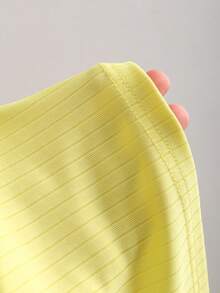 Sweetra 夏季度假活力花卉印花高领黄色背心 - 黃色 - 查看 5