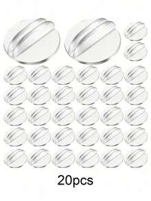 SHEIN 5/20/50 件名片夹桌面座位卡支架半透明卡片道具透明纸微型底座塑料游戏支架用于游戏婚礼派对价格标签菜单标签照片备忘录情人节、情人节婚礼、生日 - 白色 - 查看 8