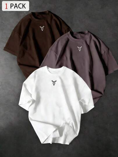 Sport MetroGents Men's Round Neck Ox Print Casual Versatile Daily & Sports T-Shirt