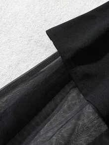 GlowEve Women's Black High Waist Slimming Elegant Fashion Elegant Versatile Double-Layer Fishtail Hem Skirt, Summer - Black - View 7