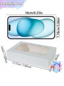 SHEIN 20PCS/10PCS/1PC Window Cake Box Biscuit Box With Window Bread Box Cake Box Pretzel Box Suitable For Wedding Baby Shower Party Christmas - Multicolor - View 2