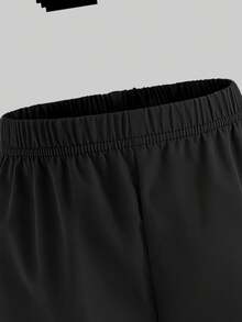 Bộ đồ 2 món cho bé trai, áo thun ngắn tay in hình hoạt hình graffiti + quần jogger cargo, phong cách đường phố hip hop, thoải mái, đa năng cho mọi mùa. - màu đen - Xem 4