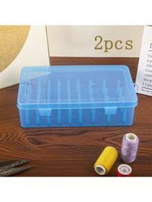 SHEIN 42 Axis Capacity Sewing Thread Storage Organizer, Clear Plastic Embroidery Thread Box, Portable Needlework Carrying Case With Handle, For DIY Sewing & Sewing Supplies - Multicolor - View 15