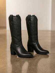 Botas vaqueras de mujer - Negro - Ver 2