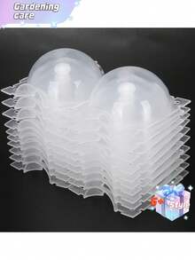 6件/12件/18件可重复使用植物生根装置，空气压条盒，植物生根种植箱，高压繁殖球嫁接装置植物根控制器花园植物生根箱，（黑色/白色），2英寸 - 彩色 - 查看 6