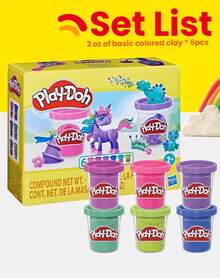 Hasbro Set Tanah Liat Model Isi 6 Buah, Warna Unicorn & Pelangi, Kaleng Kecil 2oz untuk Permainan Kreatif Anak-Anak, Keseruan Sensori dengan Adonan Lembut, Hadiah Luar Biasa untuk Anak Perempuan, Suvenir Pesta Ulang Tahun, Camilan di Kelas, Usia 2+ Tahun - MultiWarna - View 6