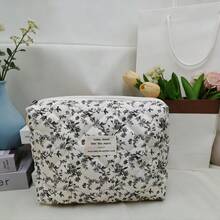 1 Túi đựng mỹ phẩm in hình, Túi đựng mỹ phẩm du lịch xách tay, Túi đựng mỹ phẩm có khóa kéo, Túi đựng đồ dùng cá nhân khi đi du lịch. - màu đen - Xem 15