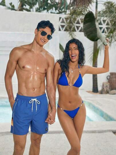 Horizaway Pantalones cortos de playa casuales, sueltos y con cordón, para hombre, de verano