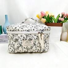 1 Túi đựng mỹ phẩm in hình, Túi đựng mỹ phẩm du lịch xách tay, Túi đựng mỹ phẩm có khóa kéo, Túi đựng đồ dùng cá nhân khi đi du lịch. - màu đen - Xem 13