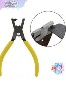 1pc Universal Handheld Belt Punch Tool For Belts, Shoelaces, Watch Straps, Men's Valentine's Day, Valentine's Day Wedding, Birthday, Pliers, Tools, Binder Clips - Yellow - View 9