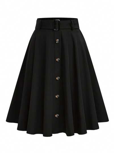 SHEIN Tall Vestido casual con decoración de botones de girasol para uso diario