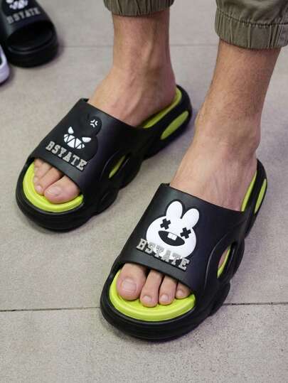 Sandalias Tipo Slide para Hombre con Tira Ancha y Suela Gruesa, Pantuflas de EVA Ultraligeras con Plantilla Acolchada y Antideslizante, Cómodas y de Secado Rápido, Ideales para Casa, Playa, Alberca, Regadera, Gimnasio y Uso Diario