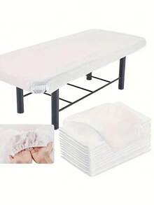 10-Piece Set Of Disposable Massage Sheets With Elastic Bands, Suitable For Facial, Body, And Skin Care In Beauty Salons, Size 84 X 35 Inches, White - Multicolor - View 2