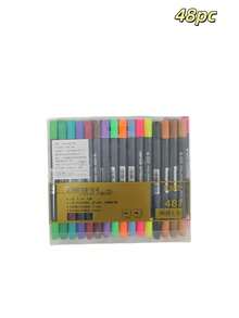 80 Colors Water-Soluble Dual-Tip Marker Pens, 12/24/36/48/80 Pcs Art Markers For Students, Drawing, Anime, Sketching & Fashion Design - multicolor - View 18