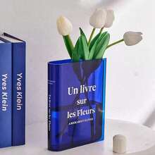 Book Vase Art And Culture Flavor Transparent Vase Book Flower Stand Decoration Transparent Flower Vase - Multicolor - View 9