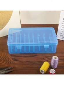 SHEIN 42 Axis Capacity Sewing Thread Storage Organizer, Clear Plastic Embroidery Thread Box, Portable Needlework Carrying Case With Handle, For DIY Sewing & Sewing Supplies - Multicolor - View 17
