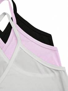 EMERY ROSE Conjunto informal de 3 piezas de talla grande con cuello en V, incluyendo top de tirantes, chaleco y top de entrenamiento para mujer, tops baratos para mujer, paquete de tops de mujer - Multicolor - Ver 7