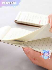 SHEIN A7 Simple Kraft Paper Long Horizontal Line Note Notebook - Brown - View 5