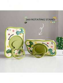 1个3D可爱卡通恐龙硅胶软壳，带笔槽、360°旋转支架、全包边保护，适用于iPad 10.9英寸。 - 彩色 - 查看 12