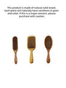 Madebyblanc 1个气垫按摩顺发梳，天然木纹，女士家用礼物，母亲节礼物，新款中式发梳，头皮按摩 - 彩色 - 查看 7