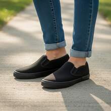Women Wide Fit Sneakers - Black - View 2