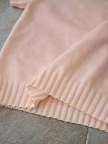 MOTF PREMIUM WOMEN'S RHINESTONE EMBELLISHED SHORT SLEEVE KNIT TOP - Pink - View 8