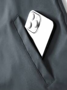 Manfinity Homme 男士连帽拉链休闲百搭日常背心 - 淺灰色 - 查看 6