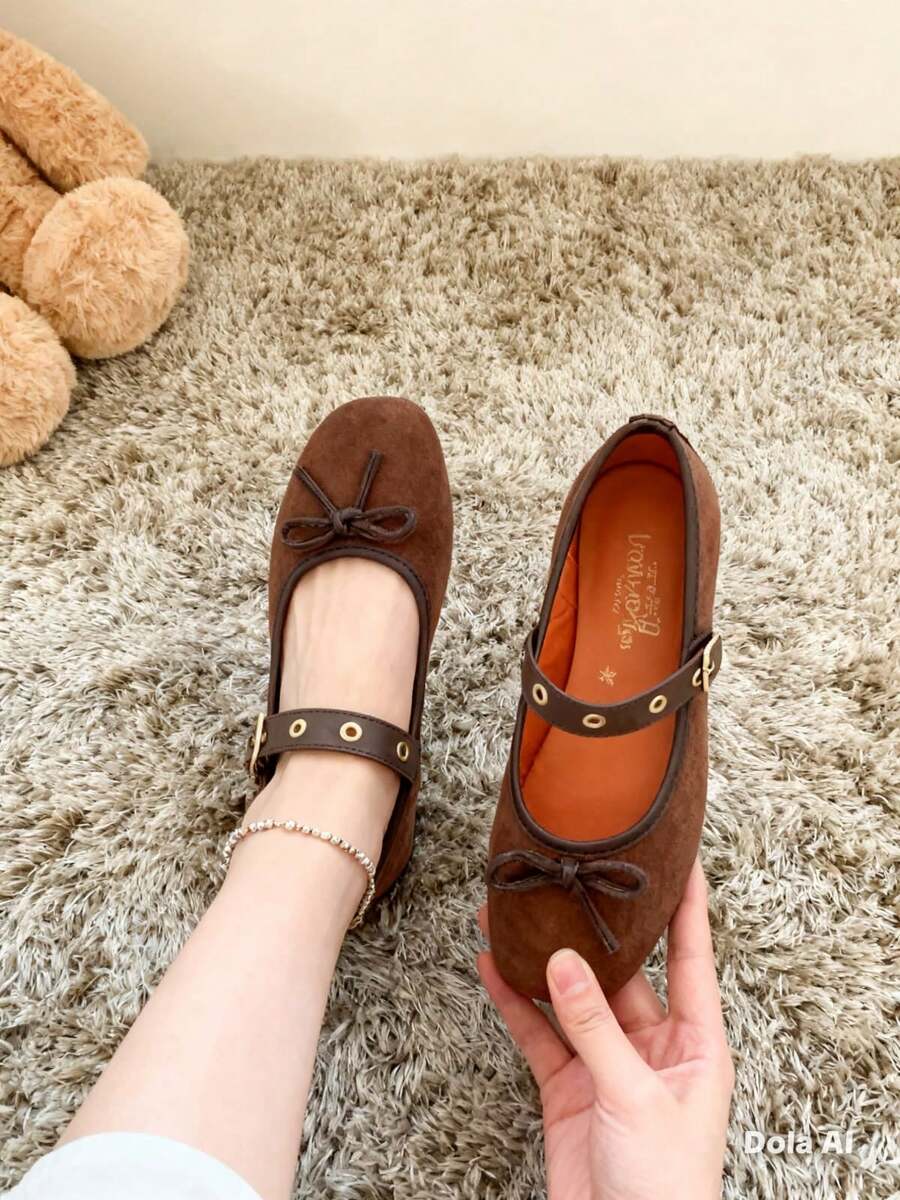 Balerina de dama con moño - cafe - Ver 1