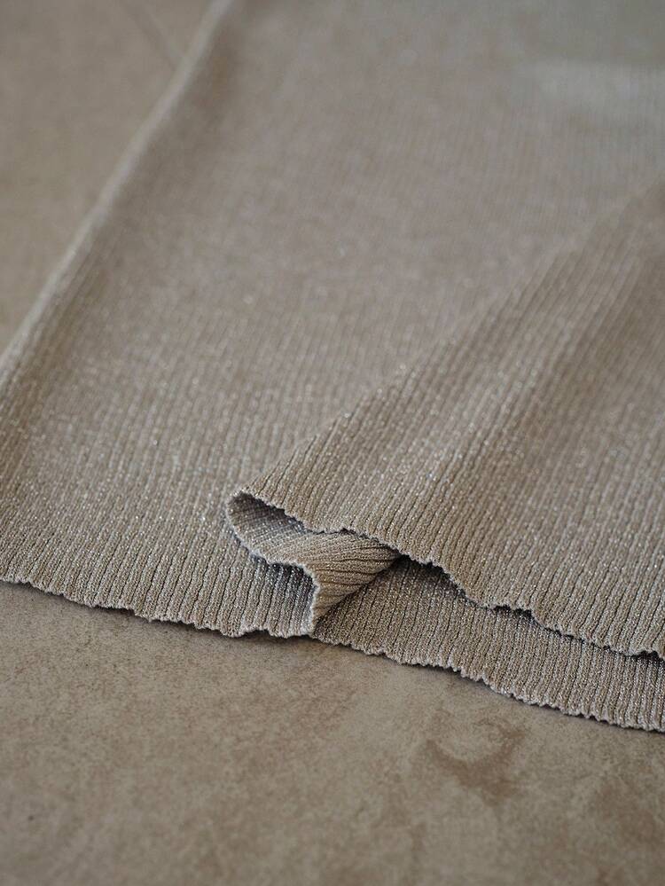 RHINESTONE DETAIL SLIM FIT KNIT TOP