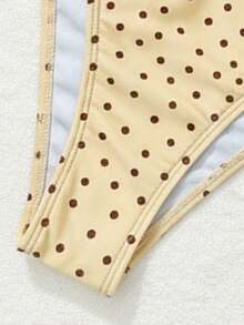 Bonvoyette Summer Bestselling Polka Dot Pattern Design Fashionable Teenage Girls Bikini Set - Yellow - View 8