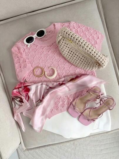 GlowEve Áo len dệt kim phối màu thời trang Âu Mỹ mới về.